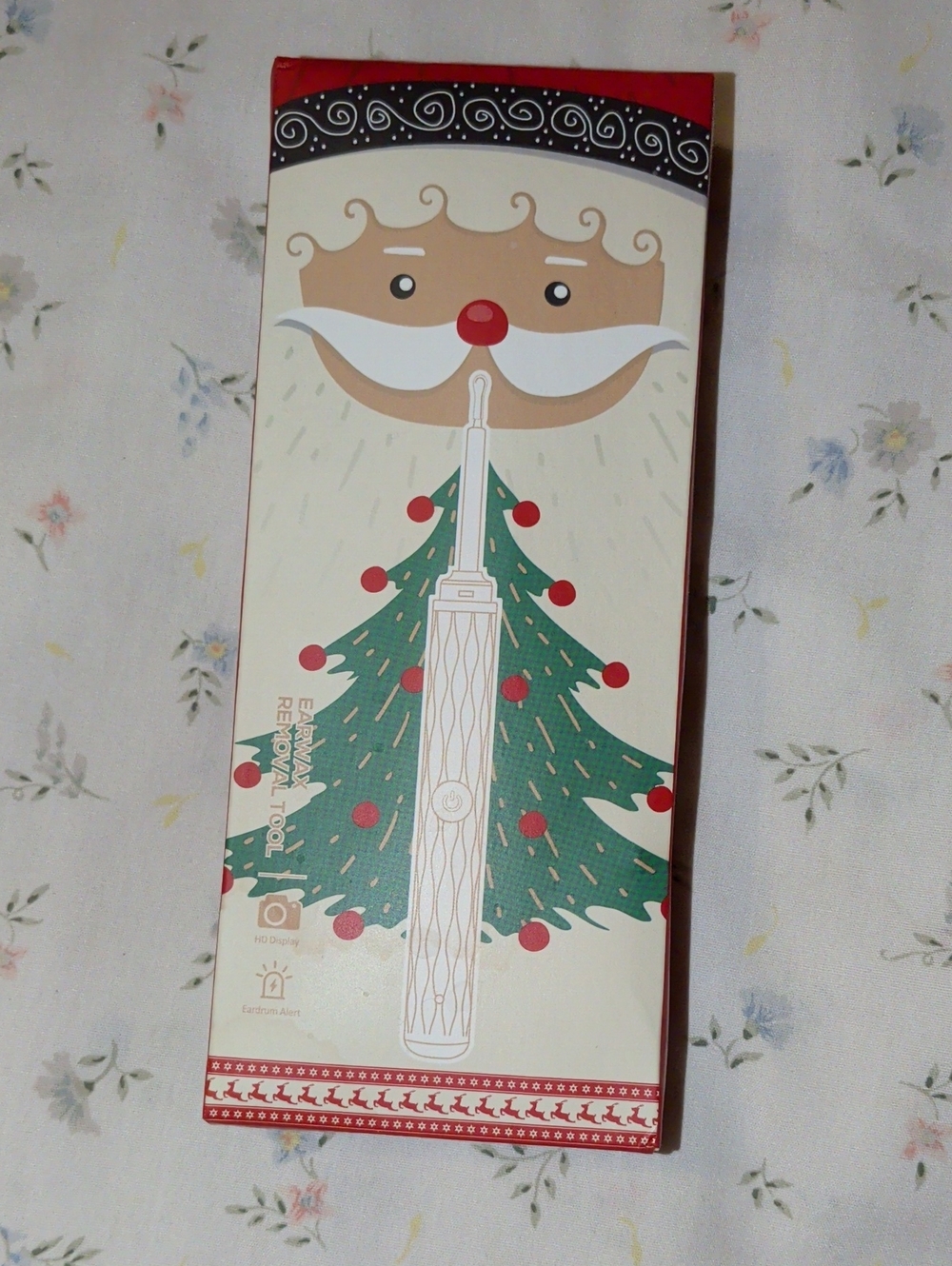 Earwax Removal Tool Festive Red and Green Holiday  - Santa Design